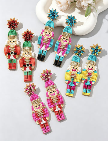 Soldier Pendant Dangle Earrings - DippedShop Wholesale - #9027