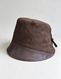Leather Patchwork Bucket Hat - DippedShop Wholesale - #0547