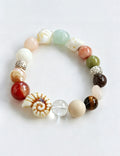 Boho Natural Stone Seashell Bead Bracelet 6W6JBR469