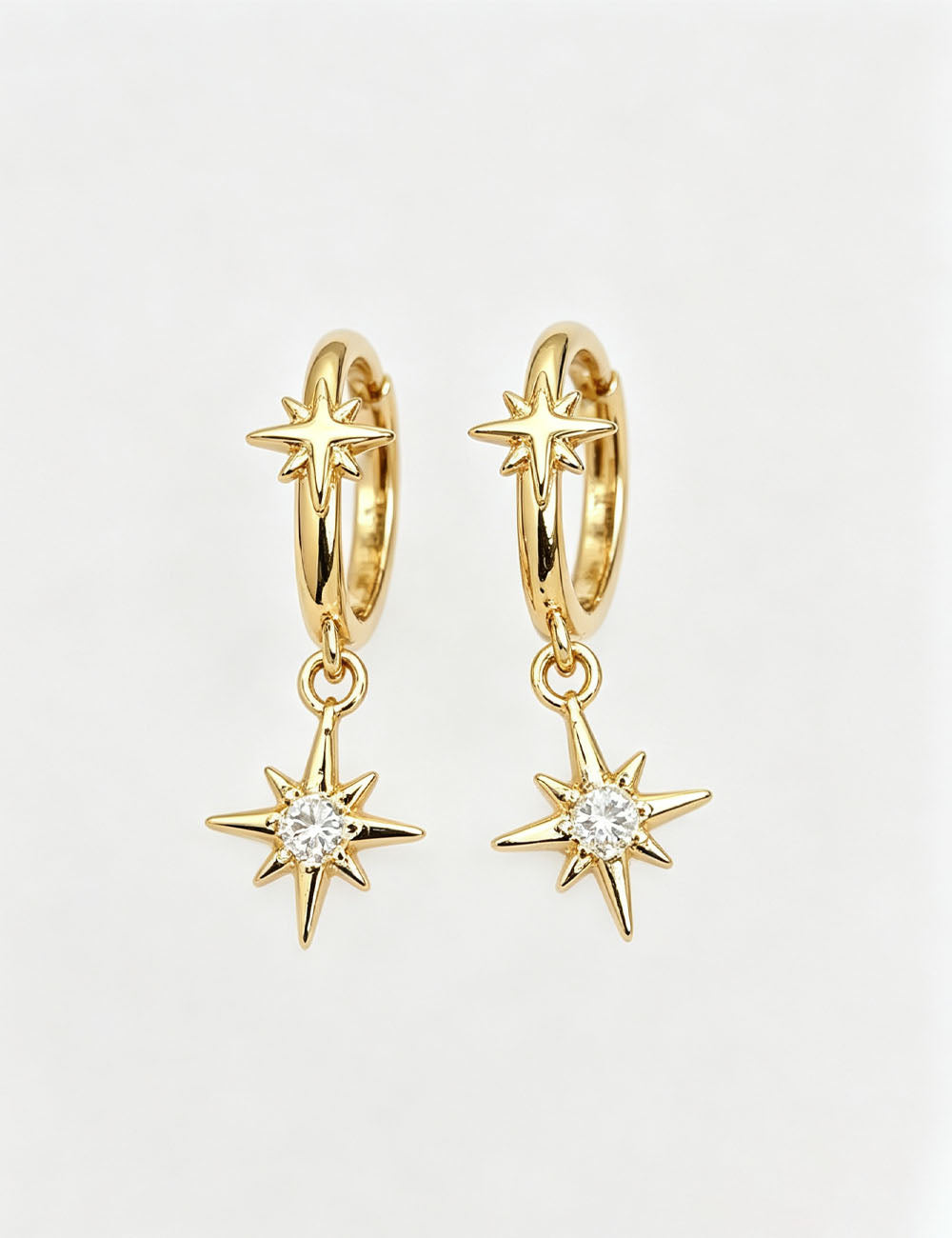 Star Hoop Earrings - DippedShop Wholesale - #5139