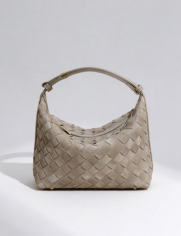 Minimalist Solid Color Woven Mini Handbag 6W10BBG2420