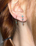Rhinestone Hoop Earrings - DippedShop Wholesale - #5411