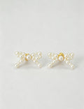 Pearl Bow Stud Earrings - DippedShop Wholesale - #4675