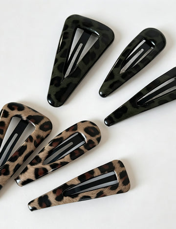 Vintage Leopard Print Hollow Hair Clips 6W6HCP1235