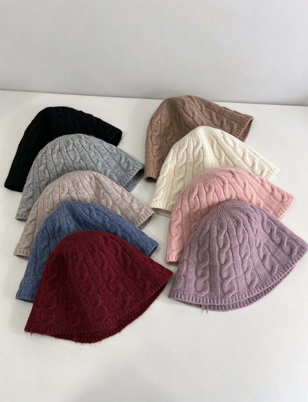 Cable Knit Bucket Hat - DippedShop Wholesale - #5459