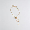 Chic Gold Plated Rhinestone Circle Pendant Y-necklaces 6W6JNC936