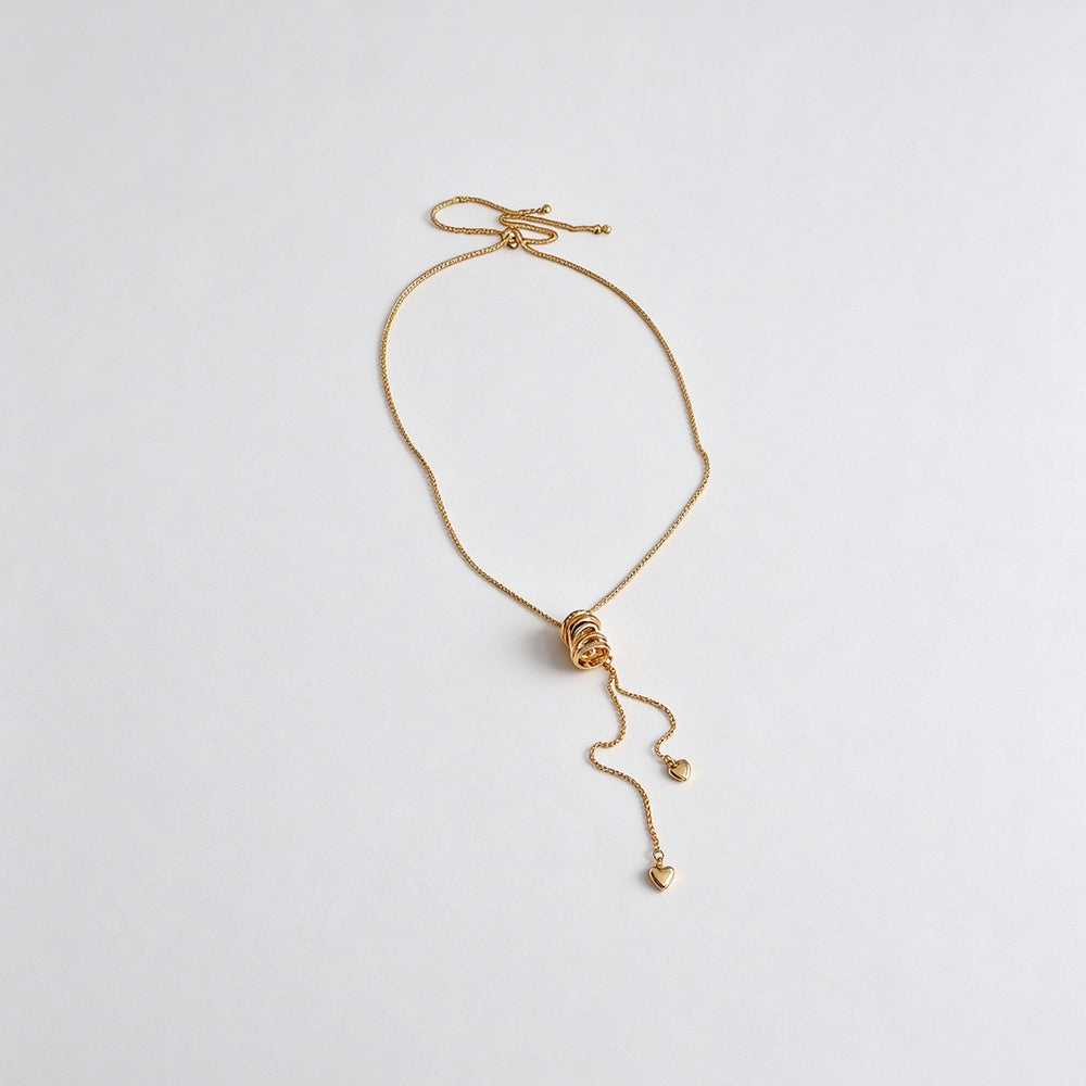 Chic Gold Plated Rhinestone Circle Pendant Y-necklaces 6W6JNC936