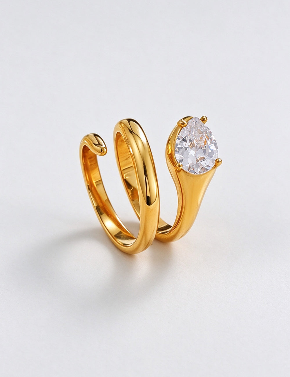 Snake Spiral Open Ring - DippedShop Wholesale - #8915