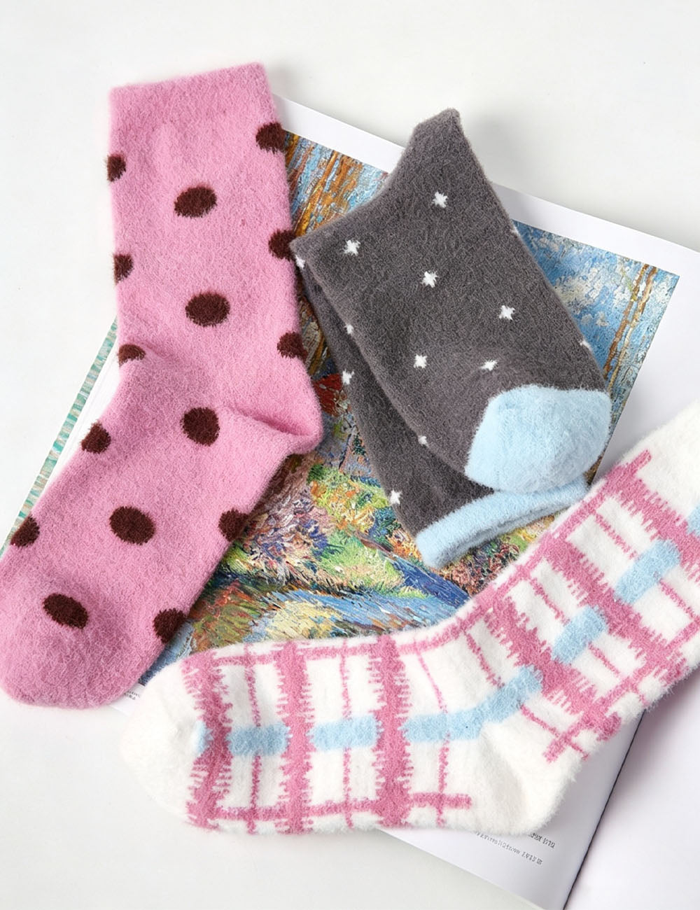 Winter Thick Warm Fleece Soft Crew Socks 6W8FSO776
