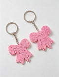 Minimalist Solid Color Beads Bowknot Bag Charm 6W10BBC752