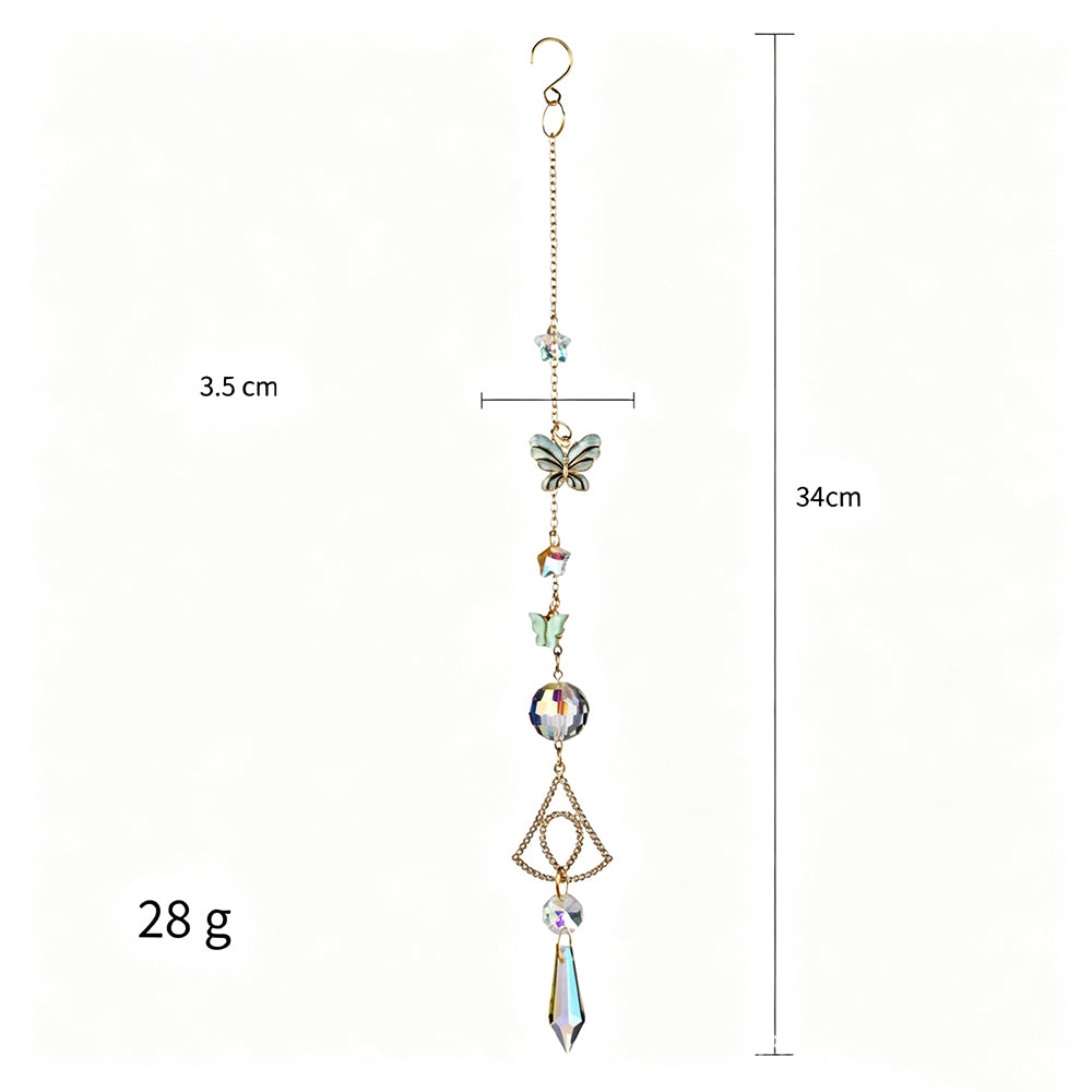 Butterfly Crystal Wind Chime Suncatcher - DippedShop Wholesale - #2083