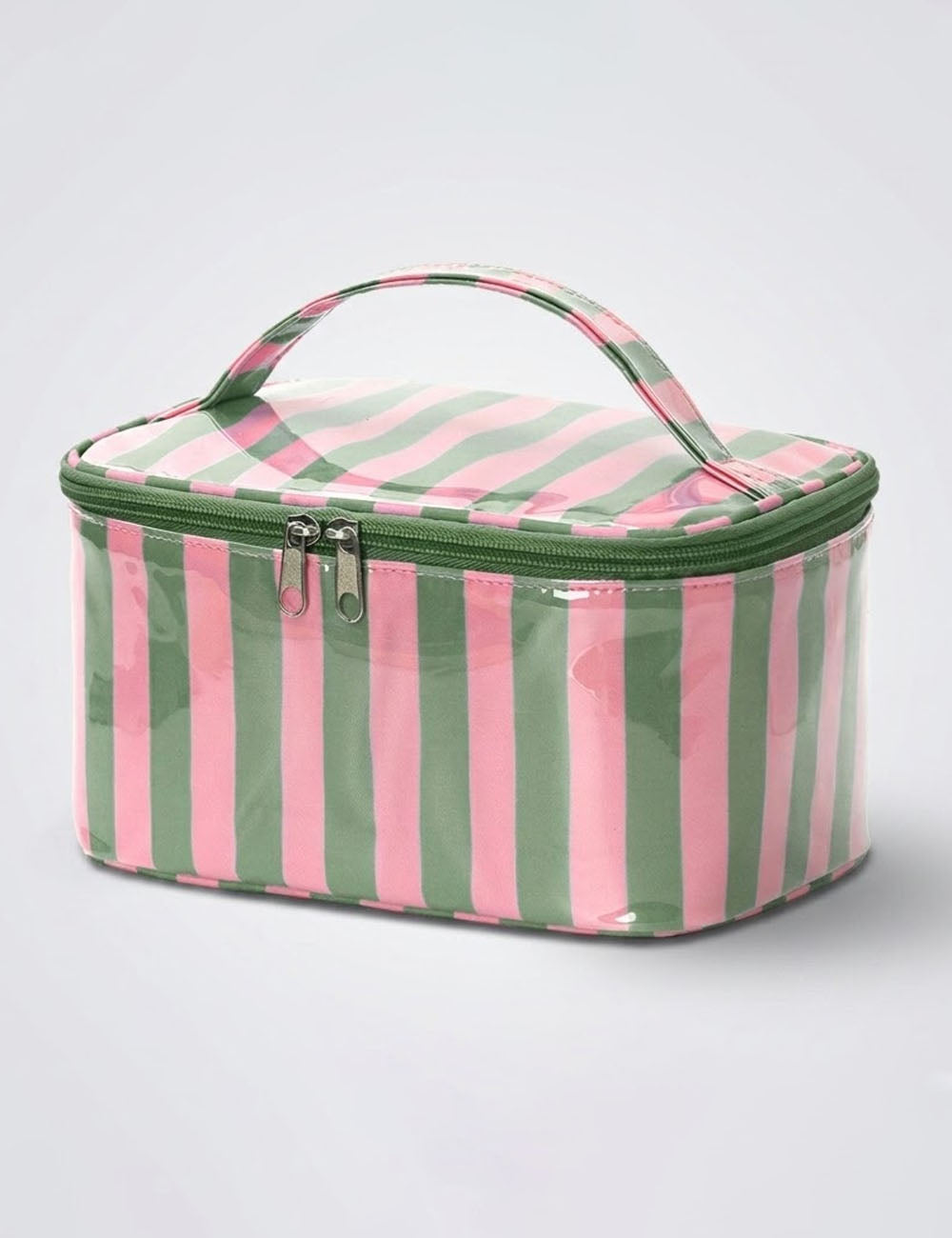Color Block Striped Large Capacity Makeup Bag MK2BW6S10BOB62