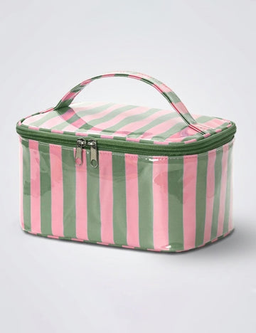 Color Block Striped Large Capacity Makeup Bag MK2BW6S10BOB62
