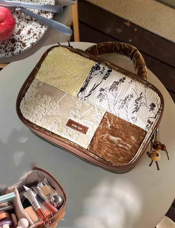 Vintage Partitioned Portable Travel Makeup Bag DP25E851