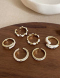 Colorful Rhinestone Open Rings - DippedShop Wholesale - #3187