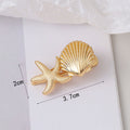 Cute Creative Gold Shell Duckbill Hair Clip MK2MBEP6W6HCP377