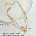 Bowknot Gold Plated Layered Sn - DippedShop Wholesale - #5299