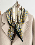 Floral Silk Square Scarf - DippedShop Wholesale - #5411