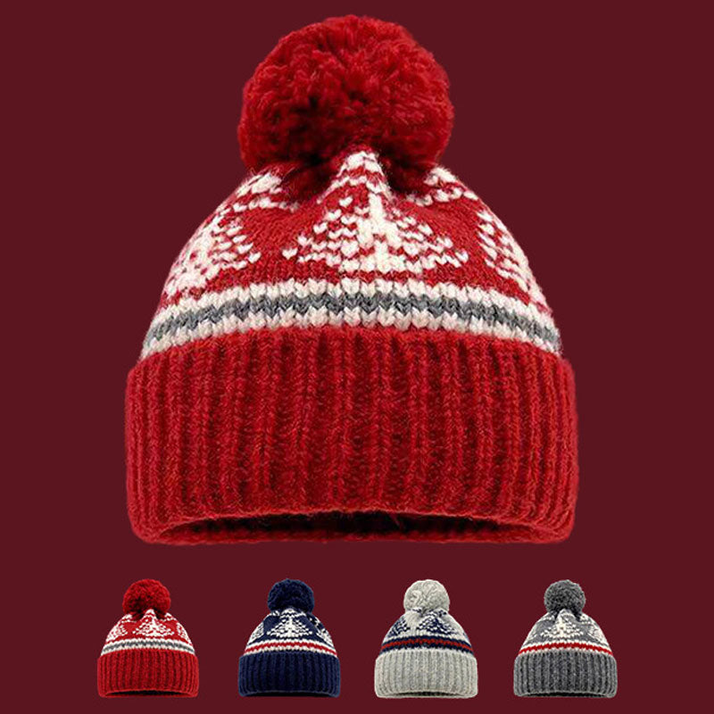 Winter Warm Fair Isle Knit Beanie Hat DP25H441