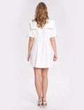 White Lapel Button Dress - DippedShop Wholesale - #2275