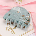 Cute Sparkly Rhinestone Medium Hair Claw MK2PPM6W6HCP353