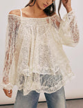 Lace Off Shoulder Bow Tie Top - DippedShop Wholesale - #0899