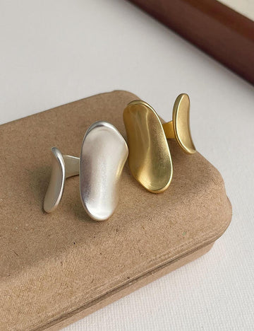 Chunky Irregular Geometric Open Adjustable Ring DP25E749