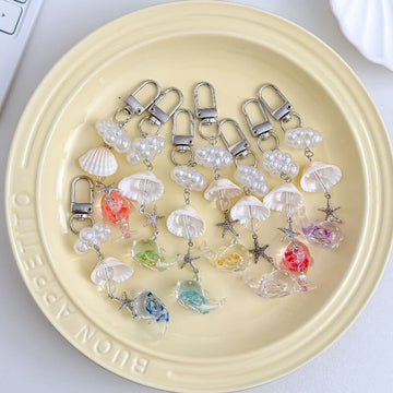 Luminous Transparent Whale Keychain Bag Charm DP25C915