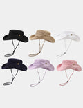 Simple Washed Outdoor Foldable Safari Boonie Hat 8BK6HAT170T
