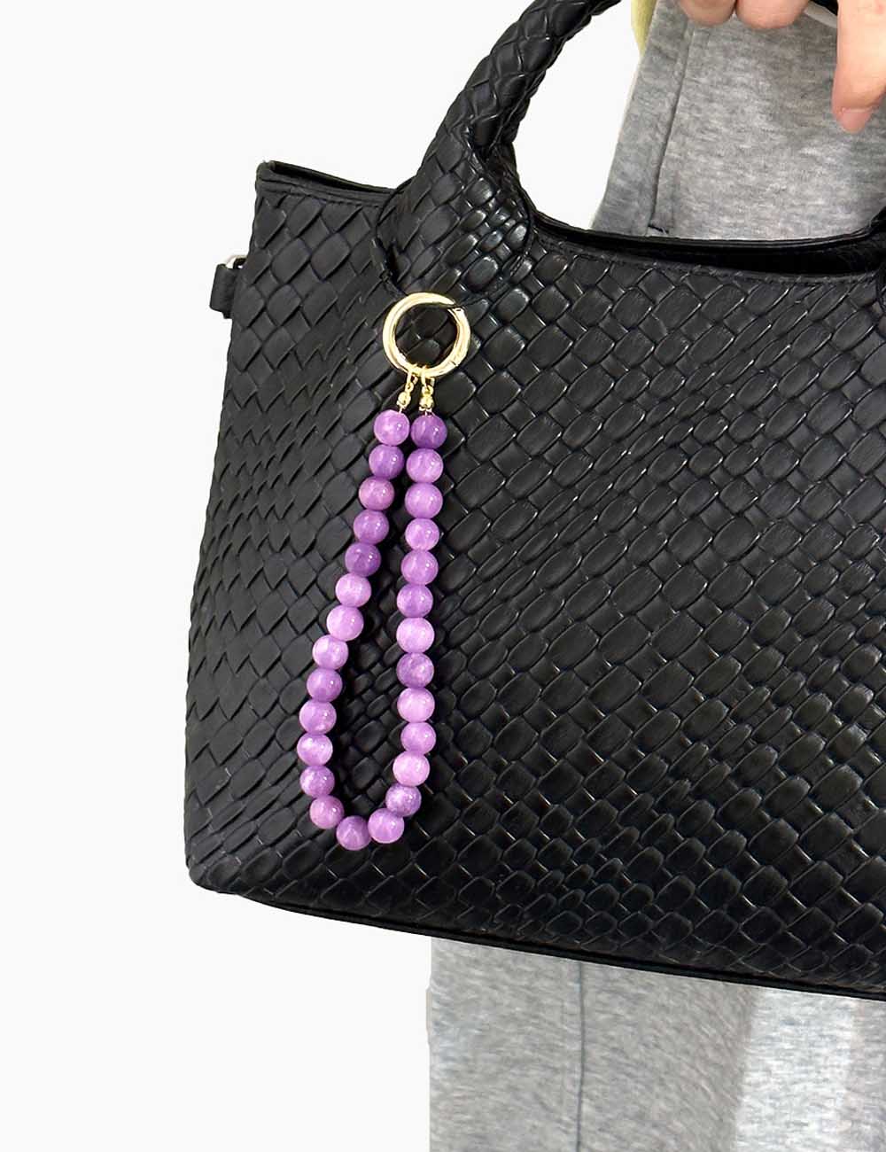 Natural Stone Beaded Keychain - DippedShop Wholesale - #8739