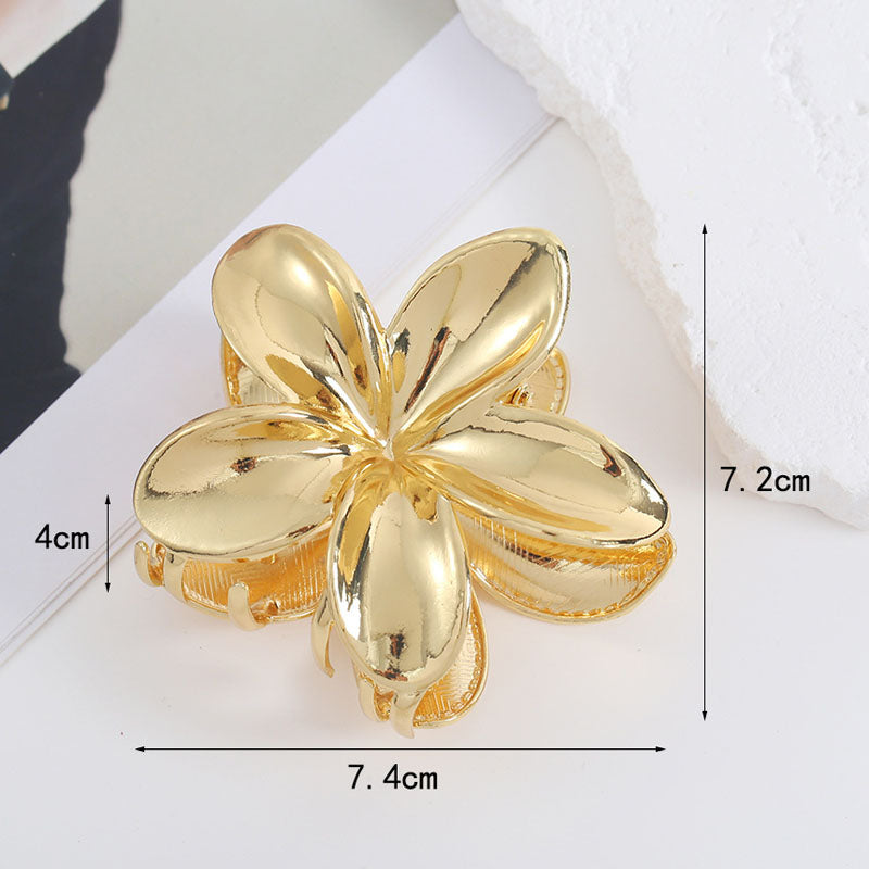 Fashion Gold Plated Plumeria Flower Hair Clip MK2MBEP6W6HCP368