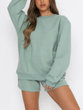 Solid Sweatshirt Short Set - DippedShop Wholesale - #0819