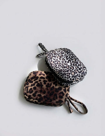 Corduroy Leopard Print Portable Storage Bag DP25H559
