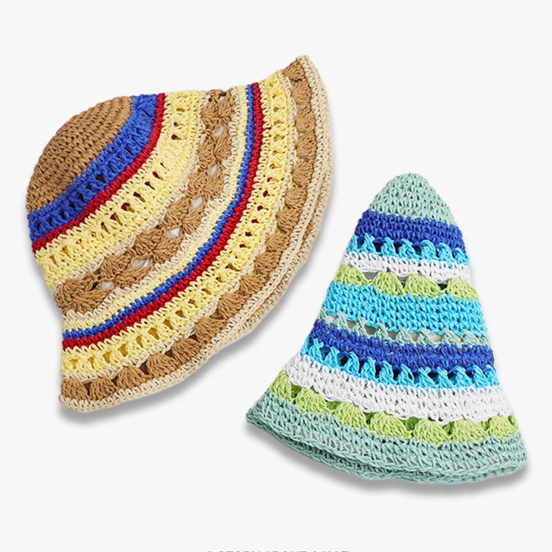 Color Block Striped Knit Hat - DippedShop Wholesale - #9347