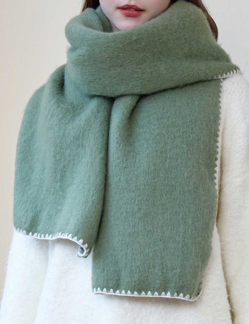 Soft Solid Color Thick Warm Scarf DP25F613
