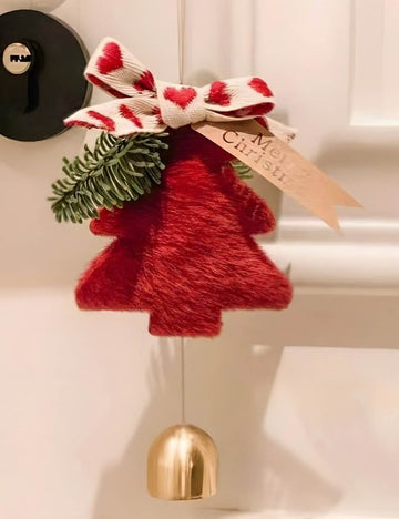 Christmas Tree Jingle Bell Bow Door Decoration DP25G770