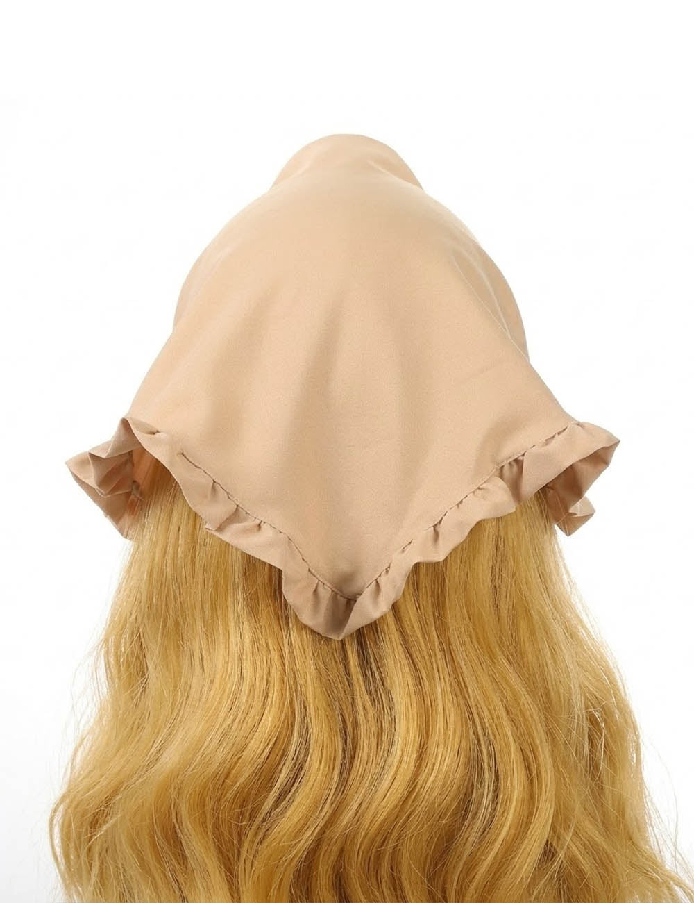 Solid Color Ruffled Headscarf - DippedShop Wholesale - #6131