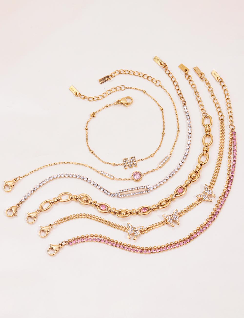 Chunky Gold Plated Cubic Zirco - DippedShop Wholesale - #9267