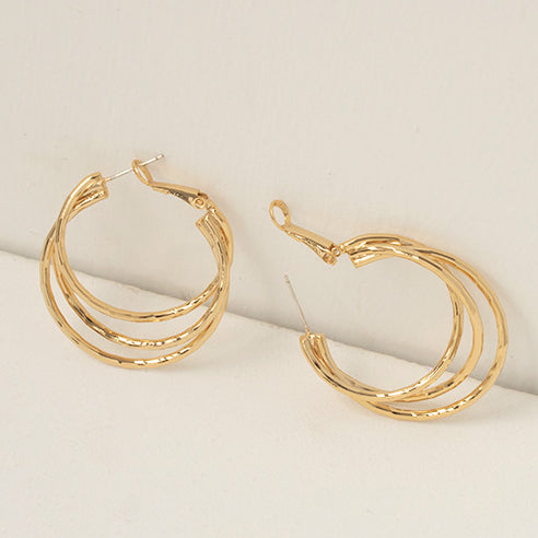 Simple Party Circle Line Earrings DPJE6