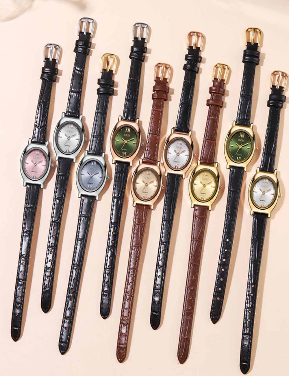 Elegant Oval Dial Analog Quartz Wrist Watch MK2SSAS6W6JWA06