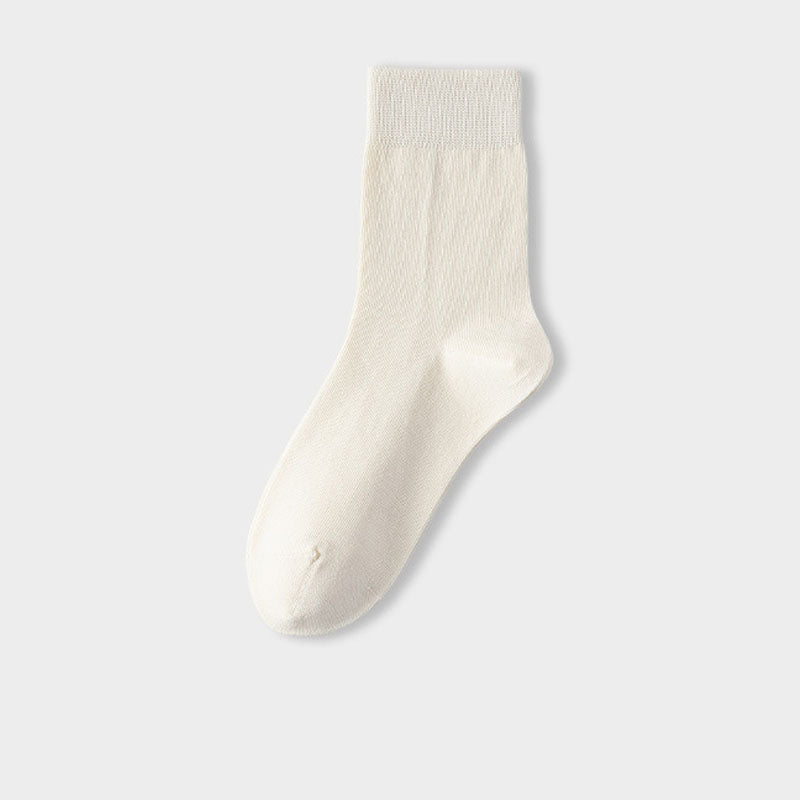 Solid Cotton Crew Socks - DippedShop Wholesale - #5811