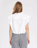Sleeveless Lapel V-Neck Shirt - DippedShop Wholesale - #2883