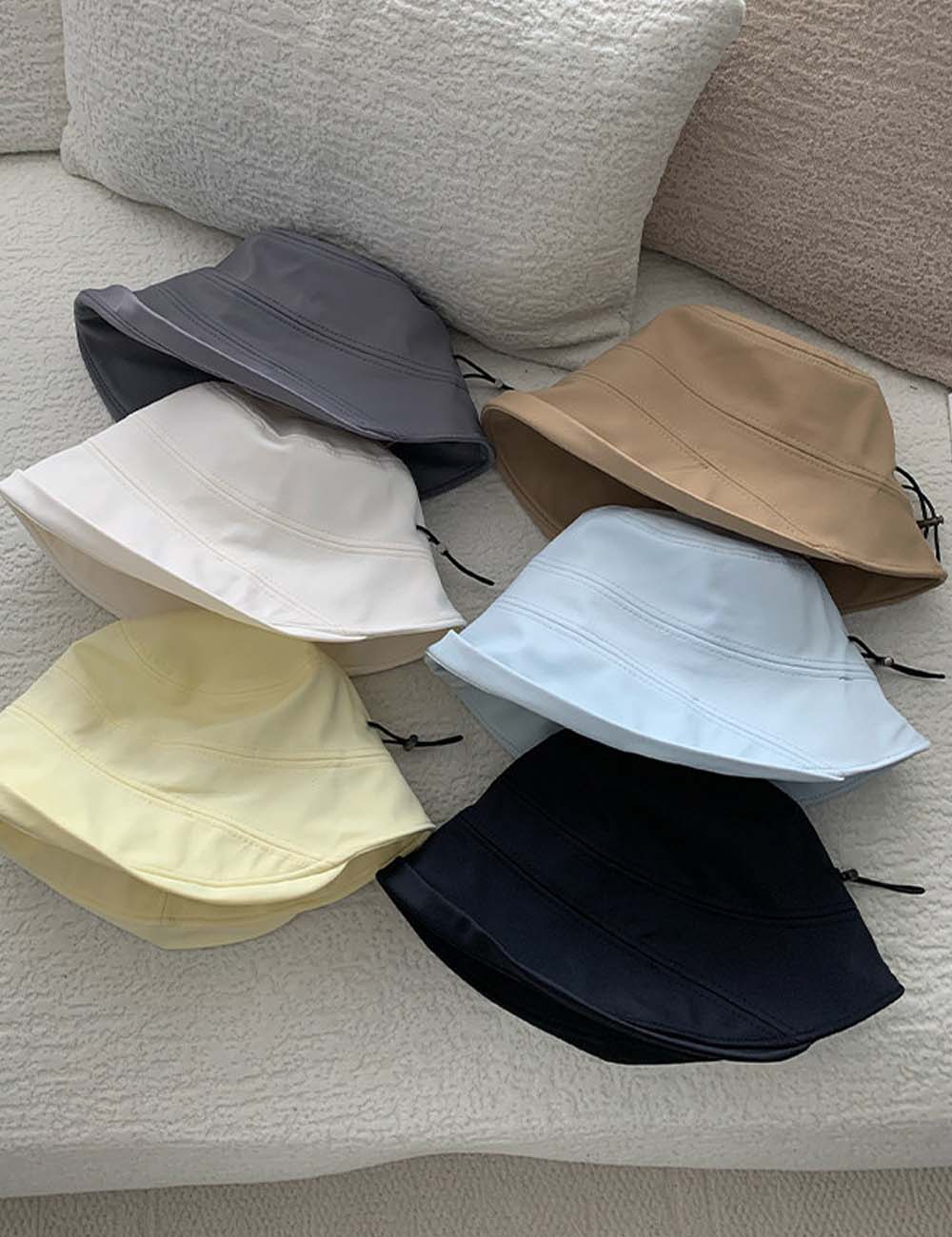Minimalist Solid Color Foldable Bucket Hat 8BK6HAT180L