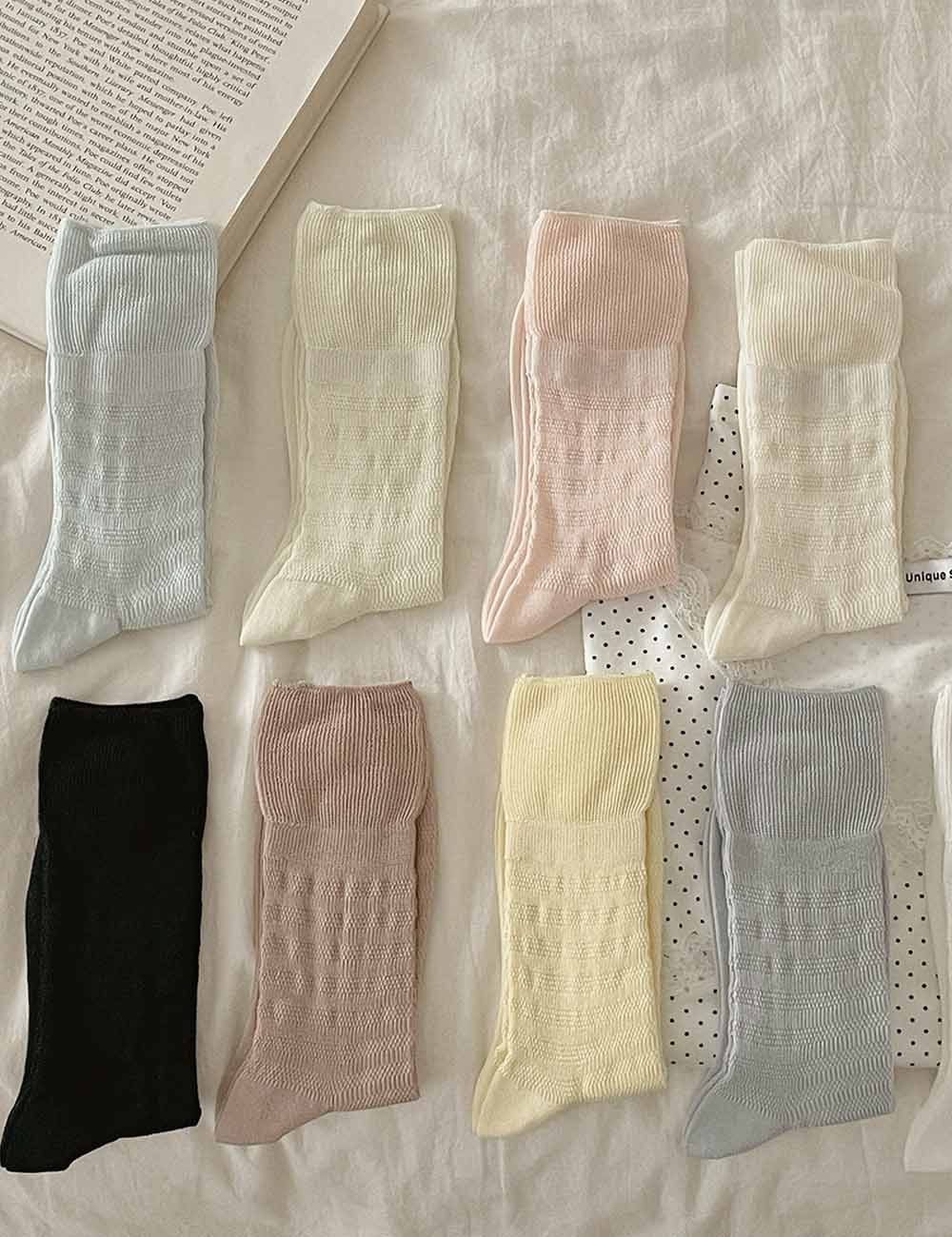 Casual Mesh Crew Socks - DippedShop Wholesale - #9571