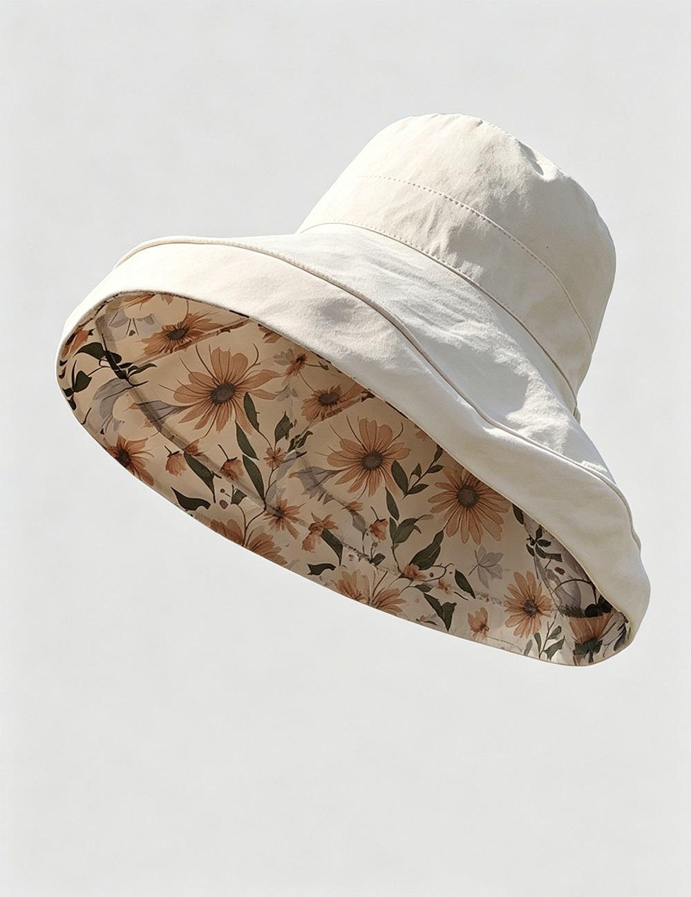 Summer Floral Print Reversible Wide Brim Sun Hat 8BK6HAT164T