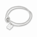Trendy Double Layered Irregular Beaded Chain Bracelet 6W6JBR345