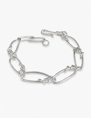 Chunky Irregular Paperclip Link Chain Bracelet 6W6JBR342