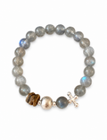 Minimalist Cat's Eye Stone Beaded Stretch Bracelet 6W6JBR343