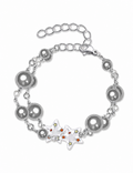 Stylish Double Layered Star Charm Chain Bracelet 6W6JBR348