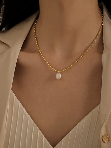 Vintage Pearl Beaded Necklace DPJN4